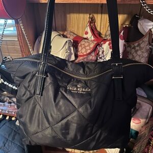 Kate Spade Black Quilted Shoulder Bag